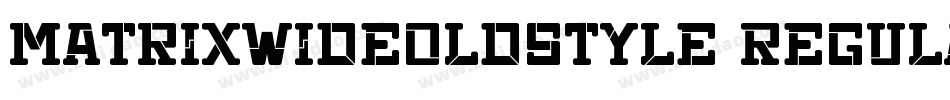 MatrixWideOldstyle Regular字体转换